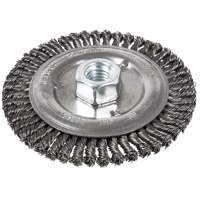 Brosse pour cordon de soudure, Dia. 5", Fils 0,022", Arbre 5/8"-11, Acier Les Distributions ICE