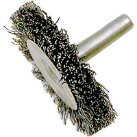 Brosse radiale &agrave; fils cr&ecirc;p&eacute;s mont&eacute; sur mandrin ER200-12, 2", Fils ,012" Les Distributions ICE
