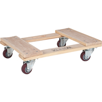 Socle roulant en bois dur, Roues en Polyur&eacute;thane, Capacit&eacute; de 900 lb, 18" la x 24" p x 7" h Les Distributions ICE
