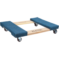 Carpeted Ends Hardwood Dolly, Wood Frame, 18" W x 24" L, 900 lbs. Capacity Les Distributions ICE