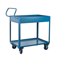 Deep Lipped Service Cart, 2 Tiers, 24" W x 47" H x 36" D, 1200 lbs. Capacity Les Distributions ICE