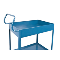 Deep Lipped Service Cart, 2 Tiers, 24" W x 47" H x 36" D, 1200 lbs. Capacity Les Distributions ICE