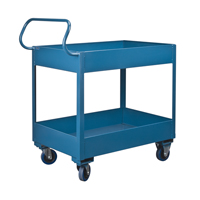 Deep Lipped Service Cart, 2 Tiers, 24" W x 47" H x 36" D, 1200 lbs. Capacity Les Distributions ICE