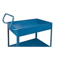 Deep Lipped Service Cart, 2 Tiers, 24" W x 47" H x 36" D, 1200 lbs. Capacity Les Distributions ICE