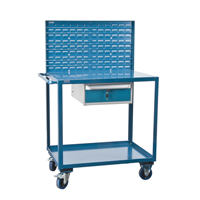 Mobile Service Cart, 2 Tiers, 24" W x 57" H x 40" D, 1200 lbs. Capacity Les Distributions ICE