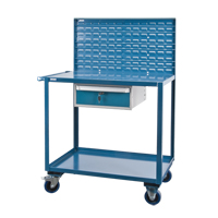 Mobile Service Cart, 2 Tiers, 24" W x 57" H x 40" D, 1200 lbs. Capacity Les Distributions ICE