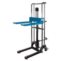 Gerbeur hydraulique &agrave; plateforme, M&eacute;canisme Pompe au pied, Capacit&eacute; de 880 lb, Levage max de 60" Les Distributions ICE