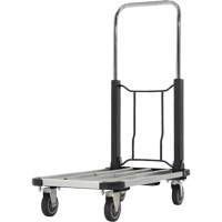 Chariot &agrave; plateforme repliable, Acier inoxydable, 300 lb, 28" lo x 16" la, Hauteur 33-1/2" Les Distributions ICE