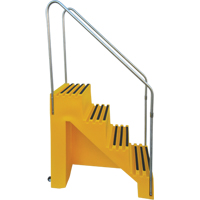 Escabeau industriel, 4 marches, 43" x 22-1/2" x Hauteur 66" Les Distributions ICE