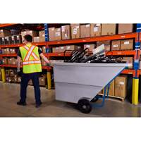 Chariot basculeur en acier, Poly&eacute;thyl&egrave;ne, 1,1 vg³, Capacit&eacute; de charge de 1250 lb Les Distributions ICE