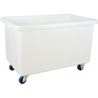 Chariot-caisse &agrave; parois droites, Poly&eacute;thyl&egrave;ne blanc, 46" lo x 28" la x 31" h, Volume 14 pi³, Capacit&eacute; 600 lb Les Distributions ICE