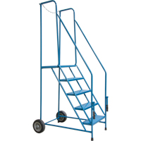 Trailer Access Rolling Ladder with Rails, 4 Steps, 22" Step Width, 37" Platform Height, Steel Les Distributions ICE