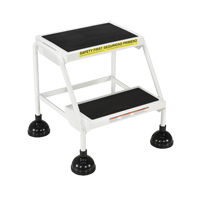 Stop-Step Ladders, 2 Steps, 16" Step Width, 18-9/16" Platform Height, Steel Les Distributions ICE