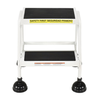 Stop-Step Ladders, 2 Steps, 16" Step Width, 18-9/16" Platform Height, Steel Les Distributions ICE