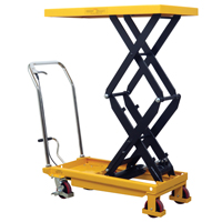 Table &eacute;l&eacute;vatrice &agrave; ciseaux hydraulique, 19,5" lo x 35,5" la/35-1/2" lo x 19-1/2" la, Acier, Capacit&eacute; 770 lb Les Distributions ICE