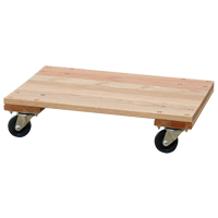 Socle roulant &agrave; plateforme en bois solide, Roues en Caoutchouc, Capacit&eacute; de 900 lb, 16" la x 24" p x 6" h Les Distributions ICE
