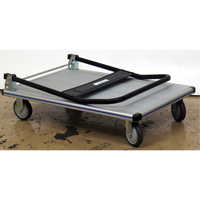 Chariot &agrave; plateforme avec poign&eacute;e pliante, Aluminium, 350 lb, 29" lo x 18-1/2" la, Hauteur 34-1/2" Les Distributions ICE