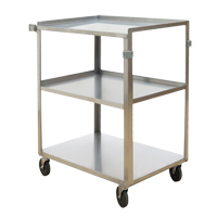 Shelf Carts, 3 Tiers, 18" W x 32" H x 27-3/8" D, 500 lbs. Capacity Les Distributions ICE