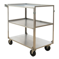 Shelf Carts, 3 Tiers, 21" W x 37-1/4" H x 35-1/8" D, 500 lbs. Capacity Les Distributions ICE