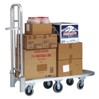 Chariot en aluminium pour marchandise, 20" la x 55-1/4" lo, 1200 lb cap, Roues Polyur&eacute;thane Les Distributions ICE