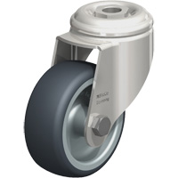Stainless Steel Thermoplastic Elastomer Caster, Swivel, 3-1/8" (79.5 mm) Dia., 220 lbs. (100 kg.) Capacity Les Distributions ICE