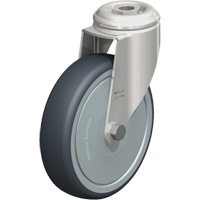 Stainless Steel Thermoplastic Elastomer Caster, Swivel, 5" (127 mm) Dia., 265 lbs. (120 kg.) Capacity Les Distributions ICE