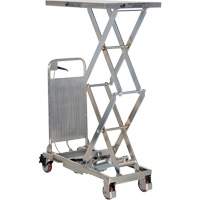 Manual Hydraulic Scissor Lift Table, 27-1/2" L x 17-3/4" W, Partial Stainless Steel, 220 lbs. Capacity Les Distributions ICE
