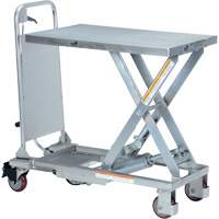 Manual Hydraulic Scissor Lift Table, 27-1/2" L x 17-5/8" W, Partial Stainless Steel, 400 lbs. Capacity Les Distributions ICE