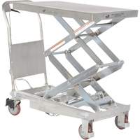 Manual Hydraulic Scissor Lift Table, 35-1/2" L x 20" W, Partial Stainless Steel, 800 lbs. Capacity Les Distributions ICE