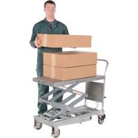 Manual Hydraulic Scissor Lift Table, 35-1/2" L x 20" W, Partial Stainless Steel, 800 lbs. Capacity Les Distributions ICE