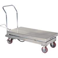 Manual Hydraulic Scissor Lift Table, 47" L x 24" W, Partial Stainless Steel, 2000 lbs. Capacity Les Distributions ICE