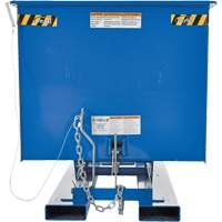 Self-Dumping Hopper, Steel, 1 cu.yd., Blue Les Distributions ICE