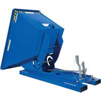Self-Dumping Hopper, Steel, 3/4 cu.yd., Blue Les Distributions ICE
