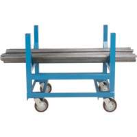 Chariot &agrave; berceaux pour tuyaux et barres, 24" lo x 24" la x 34" h, Capacit&eacute; de 2500 lb, Roue Polyur&eacute;thane Les Distributions ICE