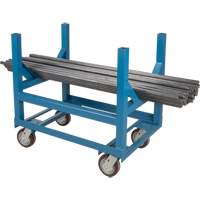Chariot &agrave; berceaux pour tuyaux et barres, 24" lo x 24" la x 34" h, Capacit&eacute; de 2500 lb, Roue Polyur&eacute;thane Les Distributions ICE