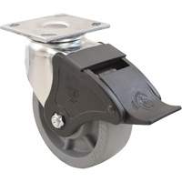 Emaxx Caster, Swivel with Brake, 4" (101.6 mm), Envirothane, 1000 lbs. (453.6 kg.) Les Distributions ICE