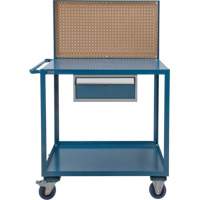 Mobile Service Cart, 2 Tiers, 24" W x 57" H x 40" D, 1200 lbs. Capacity Les Distributions ICE