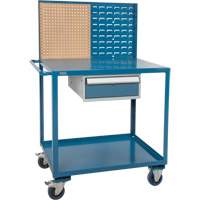 Mobile Service Cart, 2 Tiers, 24" W x 57" H x 40" D, 1200 lbs. Capacity Les Distributions ICE