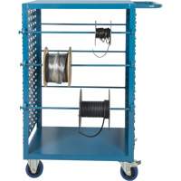 Mobile Wire Spool Cart, Steel, 6 Rod, 21" W x 48" H x 38" D, 1200 lbs. Capacity Les Distributions ICE