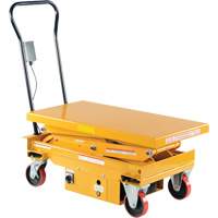 DC Powered Hydraulic Scissor Lift Elevating Cart, Steel, 39-3/4" L x 20-1/2" W, 1000 lbs. Capacity Les Distributions ICE
