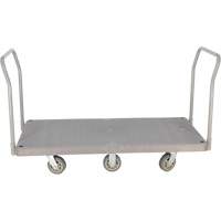 Heavy Duty Plastic Platform Truck, 60" L x 30" W, 3000 lbs. Cap., Polyurethane Wheels Les Distributions ICE