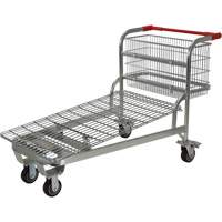 Nestable Wire Cart, Steel, 28-3/4" x 37-1/16" x 59-5/8", 275 lbs. Capacity Les Distributions ICE