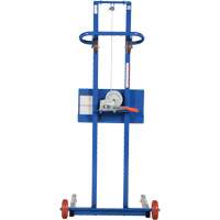 Plateforme &eacute;l&eacute;vatrice &agrave; profil bas pour charge l&eacute;g&egrave;re, M&eacute;canisme Treuil manuel, Capacit&eacute; de 400 lb, Levage max de 55" Les Distributions ICE