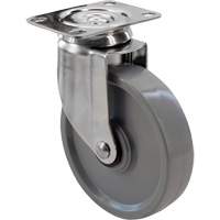 2309 Caster, Swivel, 4" (101.6 mm), Envirothane Grey, 350 lbs. (158.8 kg.) Les Distributions ICE