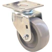 Max9 Caster, Swivel, 5" (127 mm), Envirothane Grey-WOW, 1000 lbs. (453.6 kg.) Les Distributions ICE
