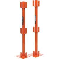 Poteaux temporaires ProGuards pour barri&egrave;re de s&eacute;curit&eacute;, 8" la x 39" h, Orange Les Distributions ICE