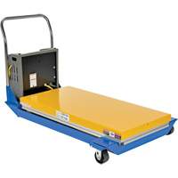 DC Powered & Manual Scissor Lift Table, Steel, 48" L x 24" W, 1000 lbs. Capacity Les Distributions ICE