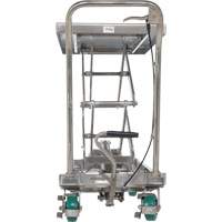 Manual Hydraulic Scissor Lift Table, 36-1/4" L x 19-3/8" W, Stainless Steel, 600 lbs. Capacity Les Distributions ICE