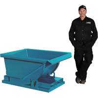 Extra Heavy-Duty Self-Dumping Hopper, Steel, 1/3 cu.yd., Blue Les Distributions ICE