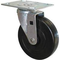 Roulette pivotante en caoutchouc pour chariot &agrave; plateforme Les Distributions ICE